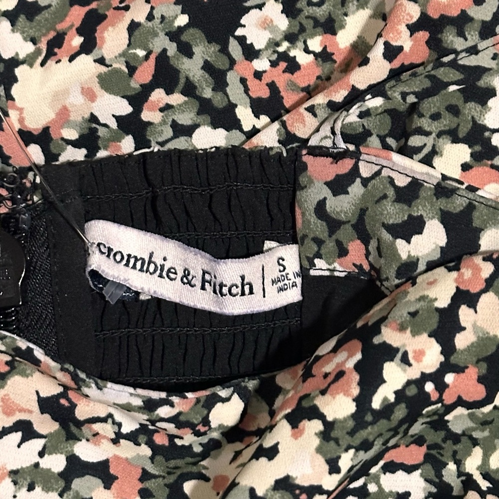 Abercrombie & Fitch Square Neck Floral Mini Dress Small - Picture 5 of 5